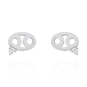 Kali Zodiac Symbol Stud Earrings | 925 Sterling Silver