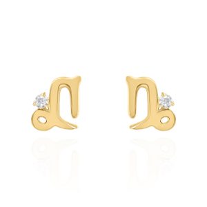 Kali Zodiac Symbol Stud Earrings | 18K Gold Plated