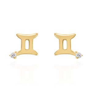 Kali Zodiac Symbol Stud Earrings | 18K Gold Plated