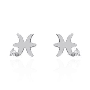Kali Zodiac Symbol Stud Earrings | 925 Sterling Silver
