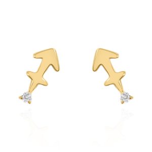 Kali Zodiac Symbol Stud Earrings | 18K Gold Plated