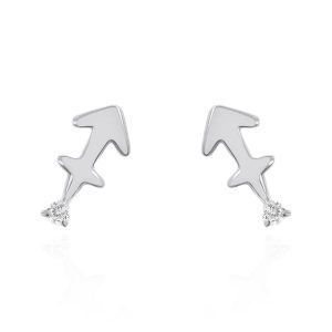 Kali Zodiac Symbol Stud Earrings | 925 Sterling Silver