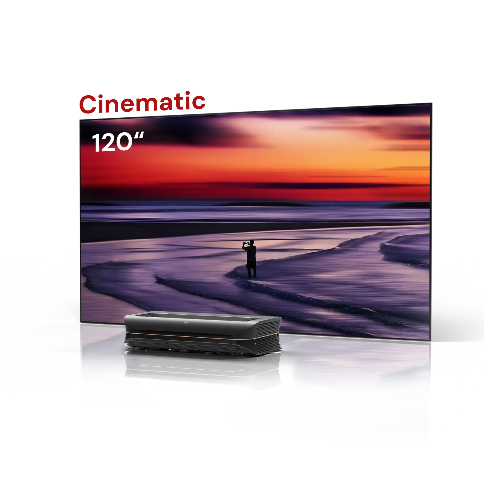 LTV-3000 Pro + 100''-132'' Cinematic ALR Leinwand Paket