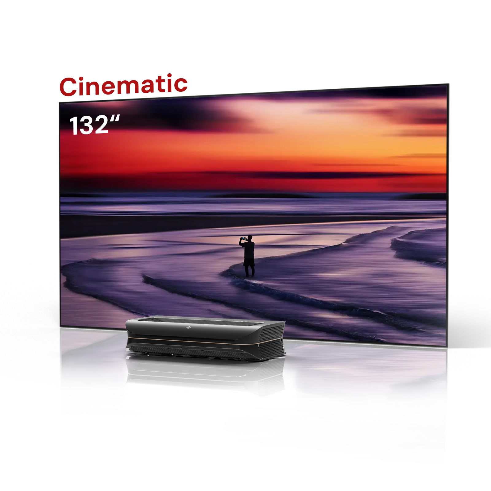 LTV-3000 Pro + 100''-132'' Cinematic ALR Leinwand Paket