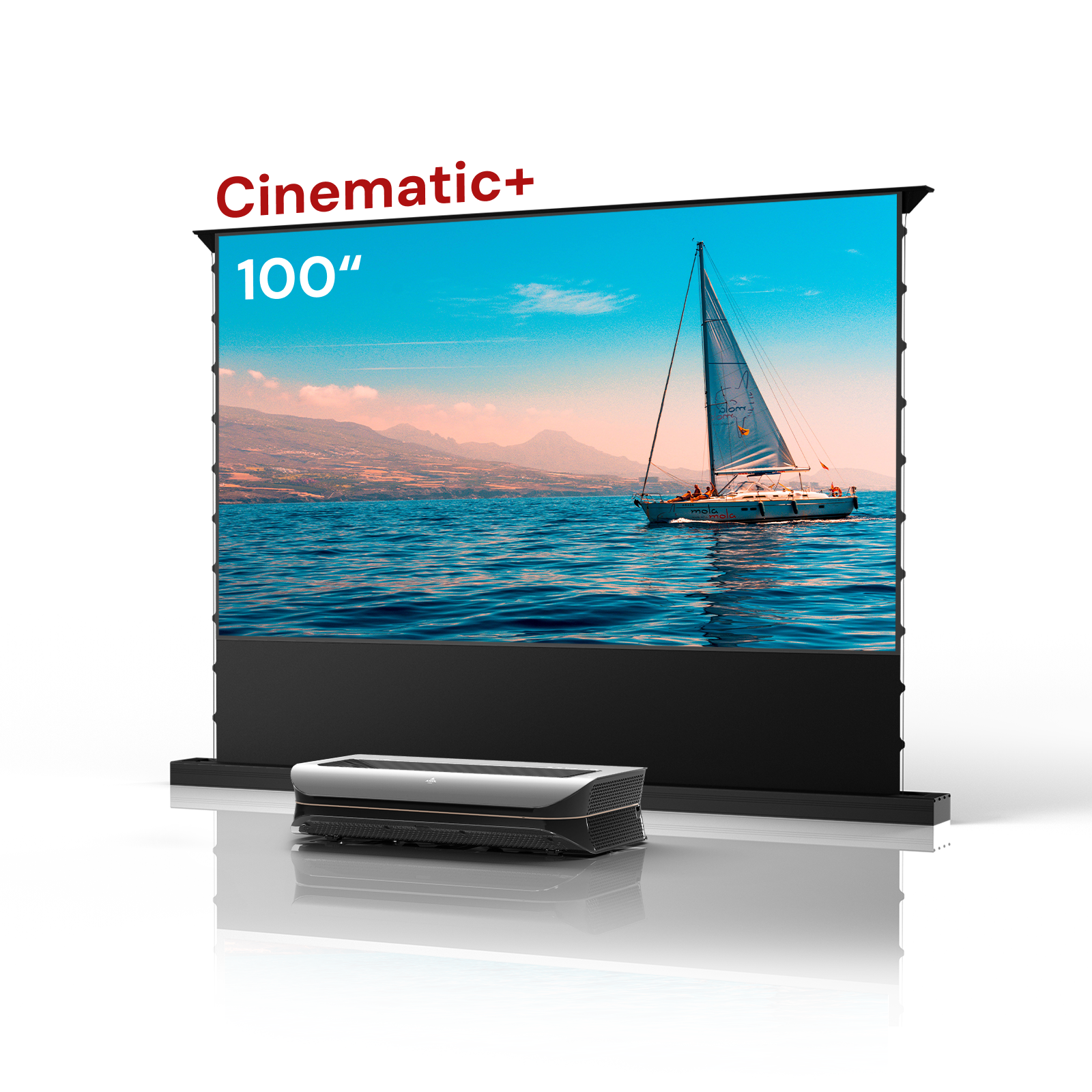 LTV-3500 Pro + 100'' -120'' Motorisierte bodenaufsteigende Projektorleinwand Paket