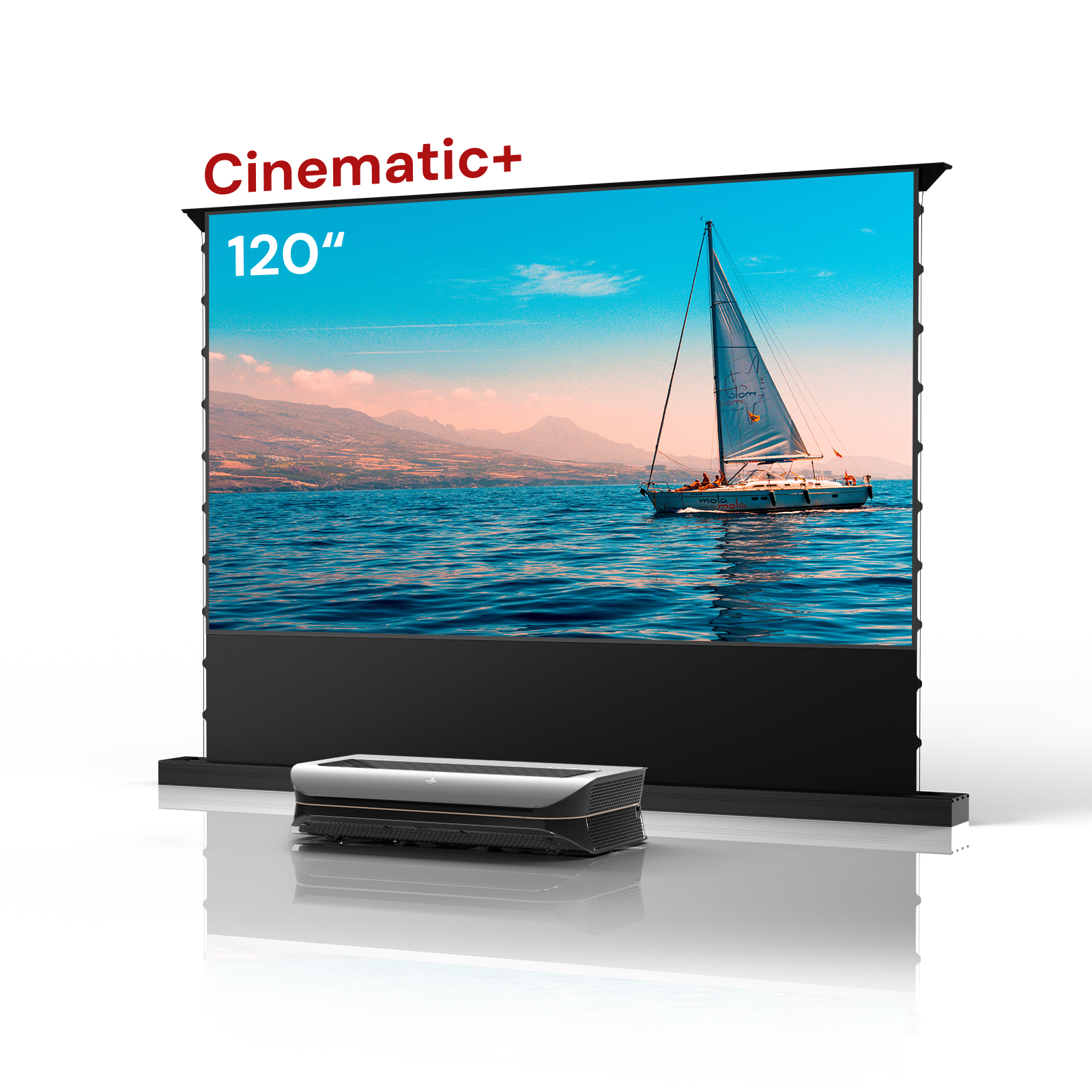 LTV-3500 Pro + 100'' -120'' Motorisierte bodenaufsteigende Projektorleinwand Paket