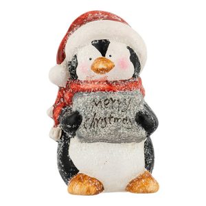 Penguin Ornament With Merry Christmas Sign