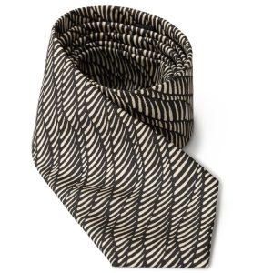 Giorgio Armani silk print tie with zebra print
