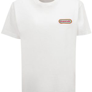 T-Shirt con Patch Logo Dsquared2.