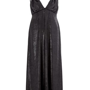 Velvet shiny effect strap dress