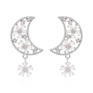 Posie Flower Moon Earrings | 925 Sterling Silver
