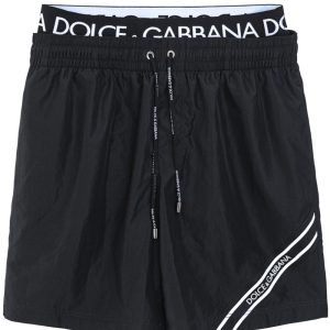 Costume con Doppio Elastico Logo Dolce & Gabbana
