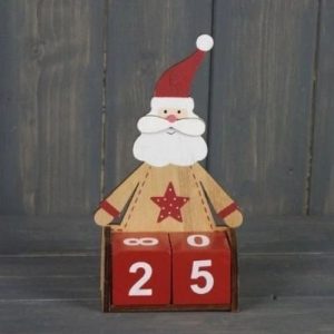 Christmas Wooden Santa Advent Calendar
