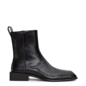 Ankle boots in black leather Throttle Alexander Wang