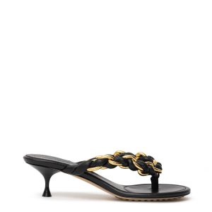 Dot Sandal in leather with Bottega Veneta intertwining