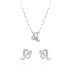 Zodiac Symbol Gift Set | Stud Earrings & Necklace | 925 Sterling Silver