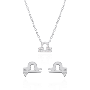Zodiac Symbol Gift Set | Stud Earrings & Necklace | 925 Sterling Silver