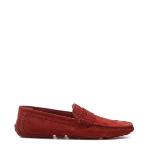 Penny Bordeaux moccasin in suede Bally