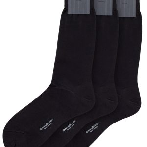 Tripack socks in cotton thread by Scotland Zegna
