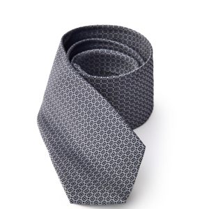 7 cm tie in gray print silk jil sander