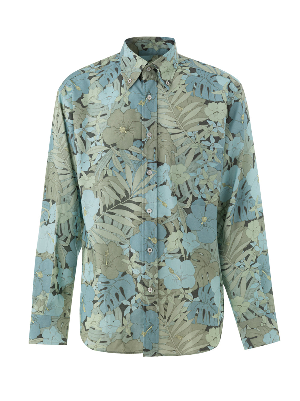 Floral print shirt in blue Tom Ford