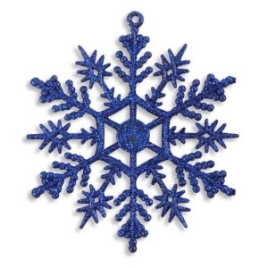 Snowflake Tree Decorations 10 Pack - Assorted Colours
