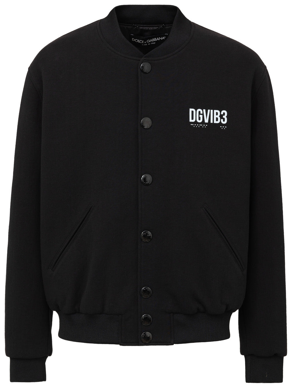 Dgvib3 black fabric bomber Dolce & Gabbana