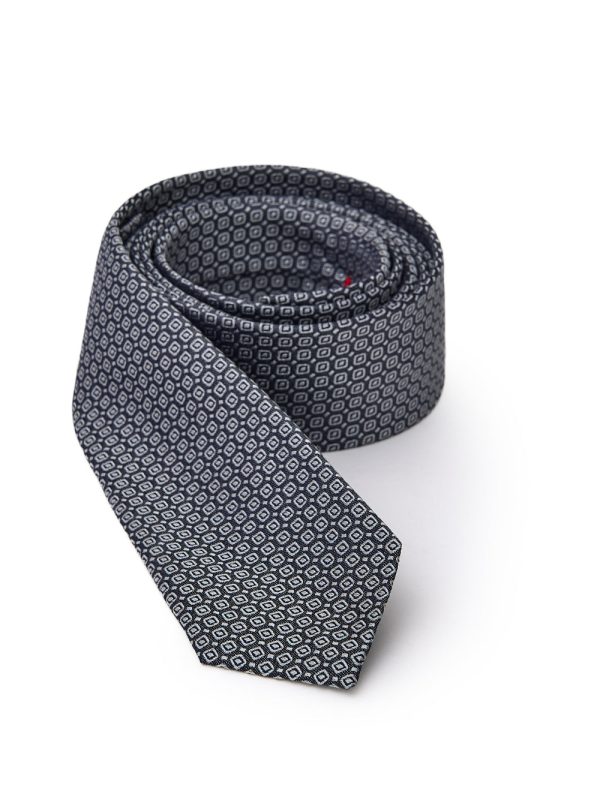 7 cm tie in dark gray silk jil sander