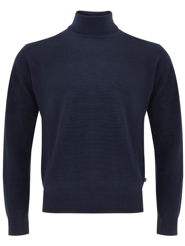 Maglione Dolcevita Blu Ferrante