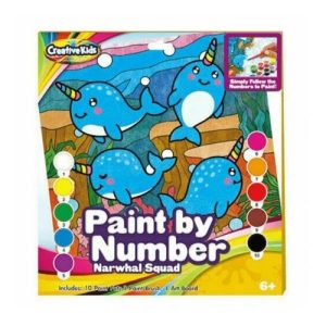 Creative Kids Paint By Number Narwhal Squad