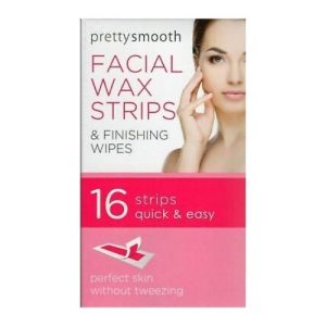 Pretty Smooth Facial Wax Strips & Finishing Wipes 16 Pack
