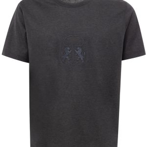 T-Shirt Corneliani in Cotone con Stampa Centrale