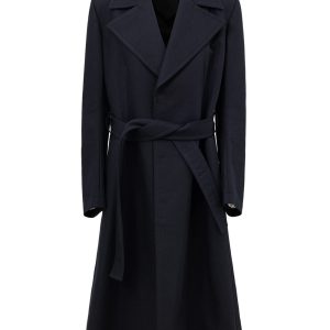 TRENCH DOUBLE COTTON CANVAS in Blue Bottega Veneta