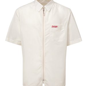 Half sleeve shirt with white zip with Dior logo