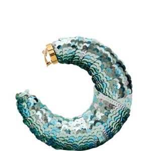 Croissant crock earrings with sequins Tom Ford