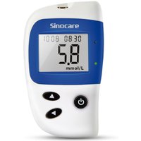 Sinocare Safe Accu 2 Blood Sugar Monitor with Advanced Technology, 200 Memory to Know Value Changes | 1pc meter+100pcs×(strips+lancets) | mmol/l