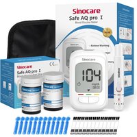 Sinocare Safe AQ pro Ⅰ Blood Glucose Meter Glucometer Kit Diabetes Tester Medical Blood Sugar Meter or Only Test Strips Lancets | 1pc meter+100pcs×(strips+lancets) | mmol/L