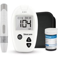 Sinocare Safe Accu Blood Glucose Monitor with Large Memory Capacity, High-cost Performance | 1pc meter+25pcs×(strips+lancets) | mmol/l