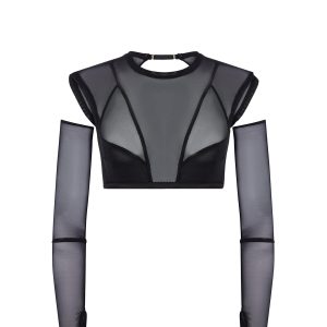 Bralette Crop Top with Gloves