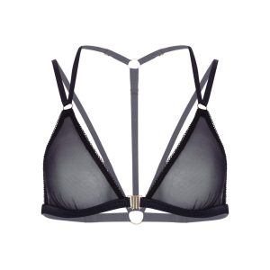 Black Mesh Triangle Bralette