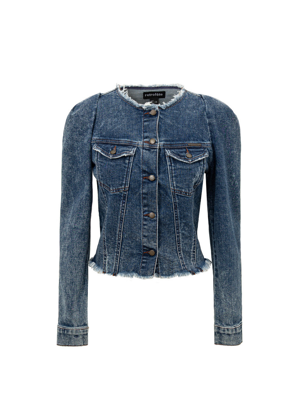 Giubbino Cropped in Denim Retrofête