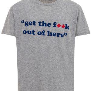 Cotton T-shirt with 'Get the F ** K ..' Dsquared2 print