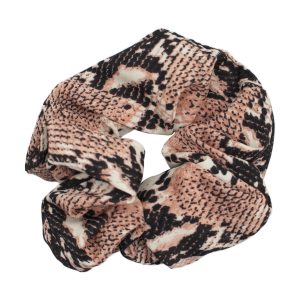 Zuri Snakeprint Scrunchie - Light Natural