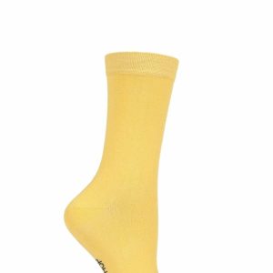 Women's 1 Pair SOCKSHOP Colour Burst Bamboo Socks with Smooth Toe Seams Hello Sunshine 4-8 Ladies