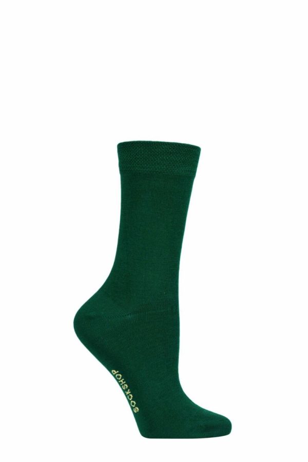 Women's 1 Pair SOCKSHOP Colour Burst Bamboo Socks with Smooth Toe Seams Message in a Bottle 4-8 Ladies
