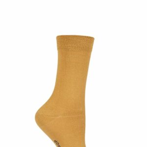 Women's 1 Pair SOCKSHOP Colour Burst Bamboo Socks with Smooth Toe Seams Mellow Yellow 4-8 Ladies