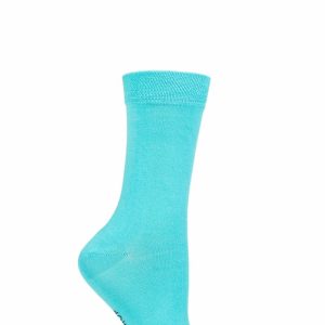 Women's 1 Pair SOCKSHOP Colour Burst Bamboo Socks with Smooth Toe Seams Pure Shores 4-8 Ladies