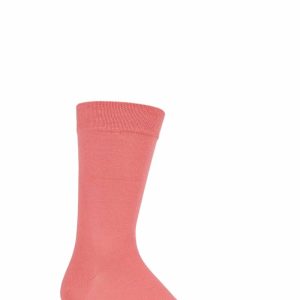 Mens 1 Pair SOCKSHOP Colour Burst Bamboo Socks with Smooth Toe Seams Peaches and Cream 12-14 Mens