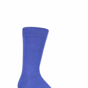 Mens 1 Pair SOCKSHOP Colour Burst Bamboo Socks with Smooth Toe Seams Purple People Eater 6-11 Mens