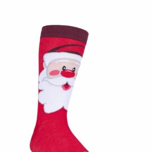 Mens and Women's SOCKSHOP 1 Pair Lazy Panda Bamboo Fun & Novelty Socks Santa 4-8 Ladies